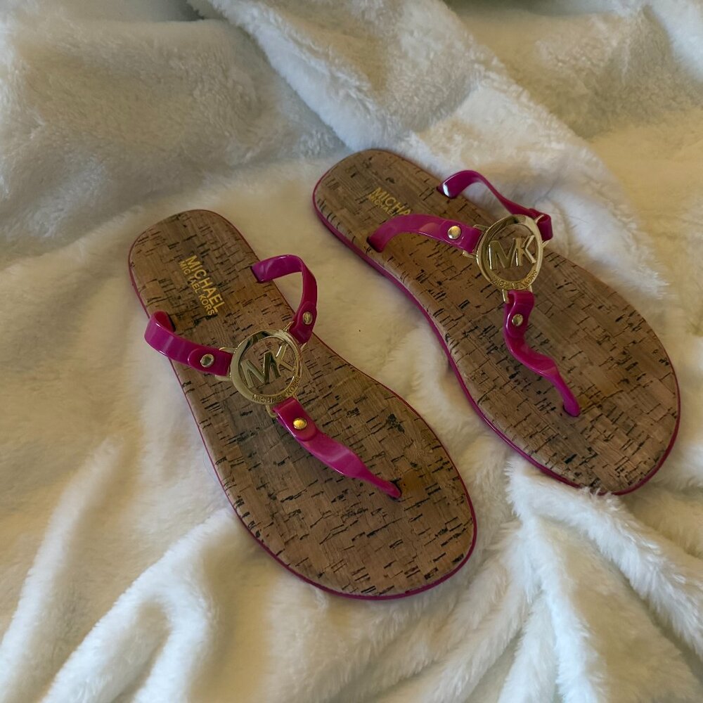 Michael Kors women's pink strappy sandals size 9